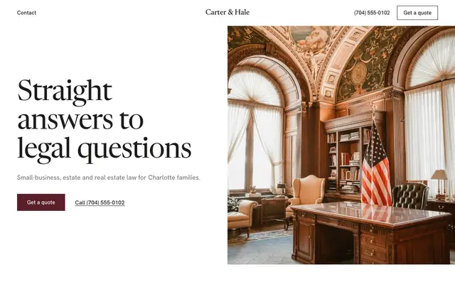 Carter, a law firm site