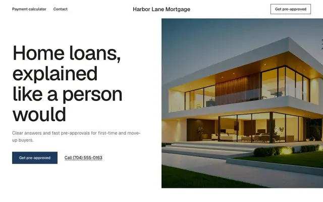 Harbor, a lender site