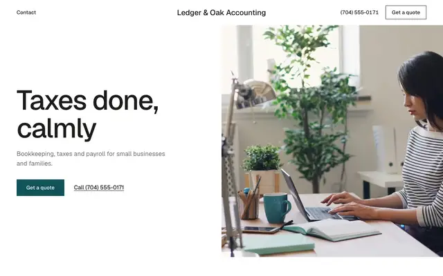 Ledger & Oak, a accountant site