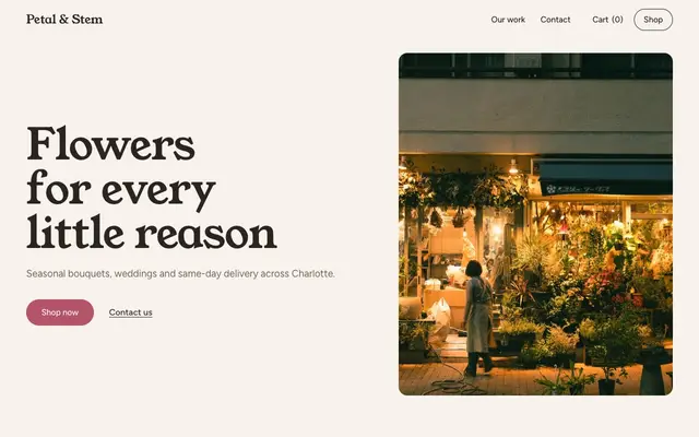 Petal, a florist site