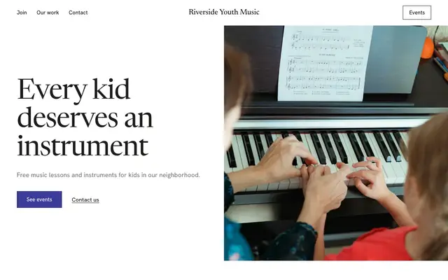 Riverside, a youth music program site